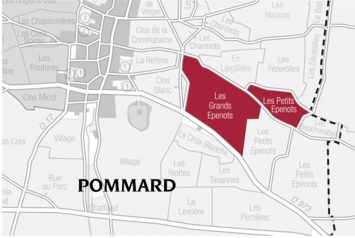 A Pommard, Les Epenots coprono una superficie di 25,29 ettari