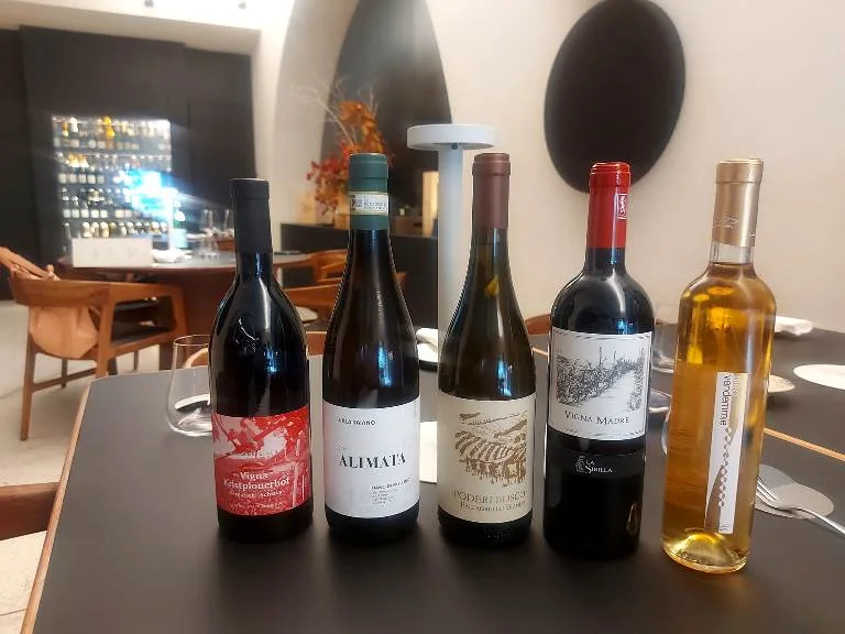 Bluu il mare dentro, alcuni vini assaggiati