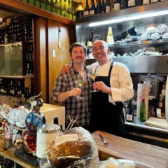 Charles Dufour un mito della Champagne visita il locale di Salvatore Cautero