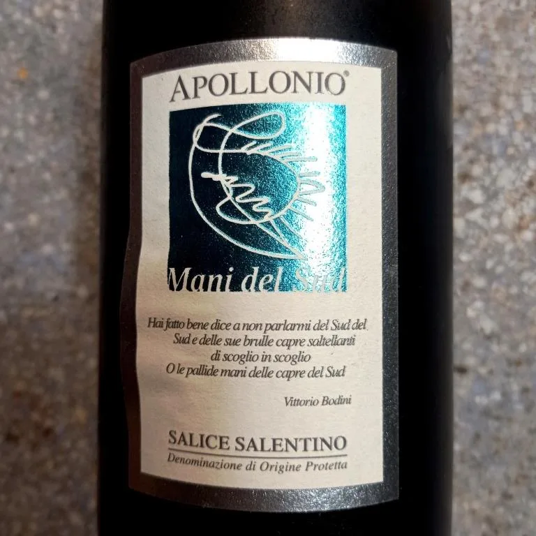 Mani del Sud Salice Salentino Bianco 2013, Apollonio