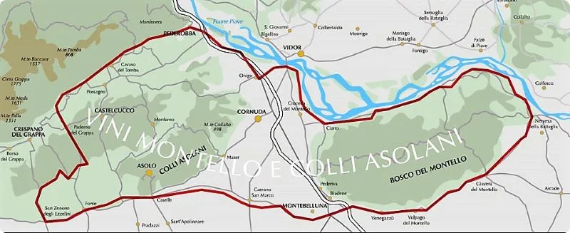 Mappa Montello Colli Asolani