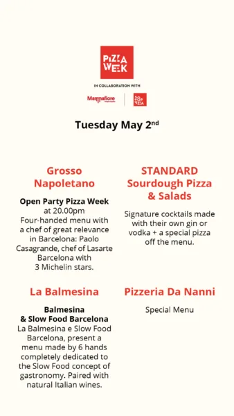 Pizza Week - Barcelona Edition - May 2nd 2023