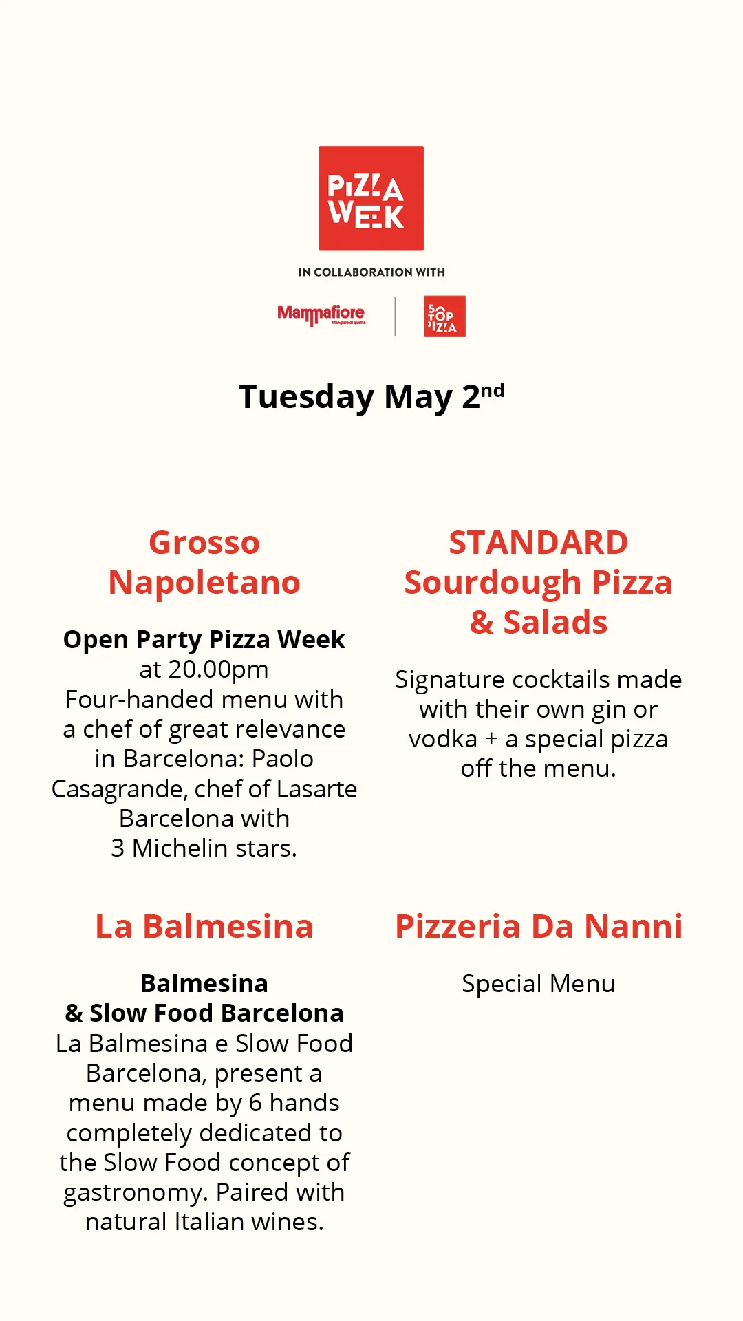 Pizza Week - Barcelona Edition - May 2nd 2023