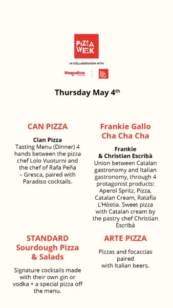 Pizza Week - Barcelona Edition - May 4th 2023