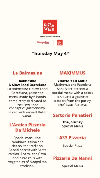 Pizza Week - Barcelona Edition - May 4th 2023