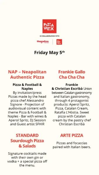 Pizza Week - Barcelona Edition - May 5th 2023