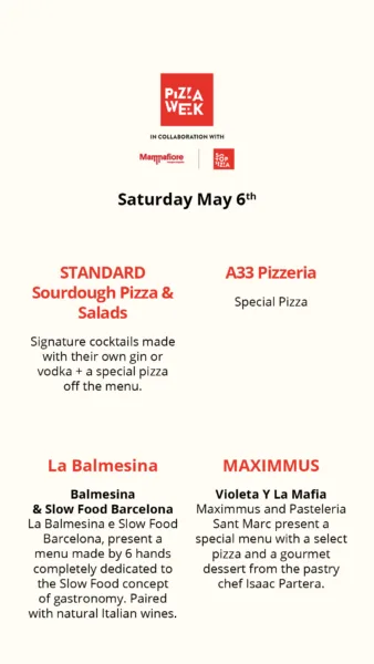 Pizza Week - Barcelona Edition - May 6th 2023