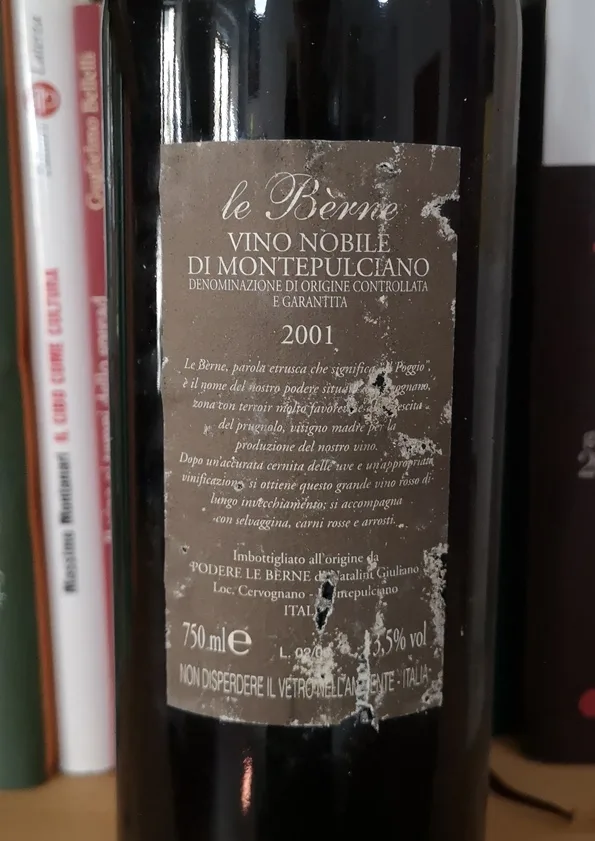 Vino Nobile di Montepulciano 2001, Le Berne