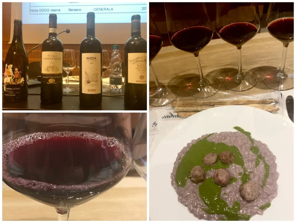 VinumLab sull'identità profonda della Barbera con il piatto di Riso di Baraggia con cime di rapa e salsiccia di Bra di chef Siccardi in accompagnamento