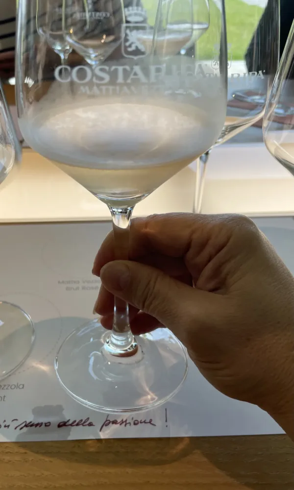 Effervescenza sottilissima e setosa nei vini Mattia Vezzola Costaripa