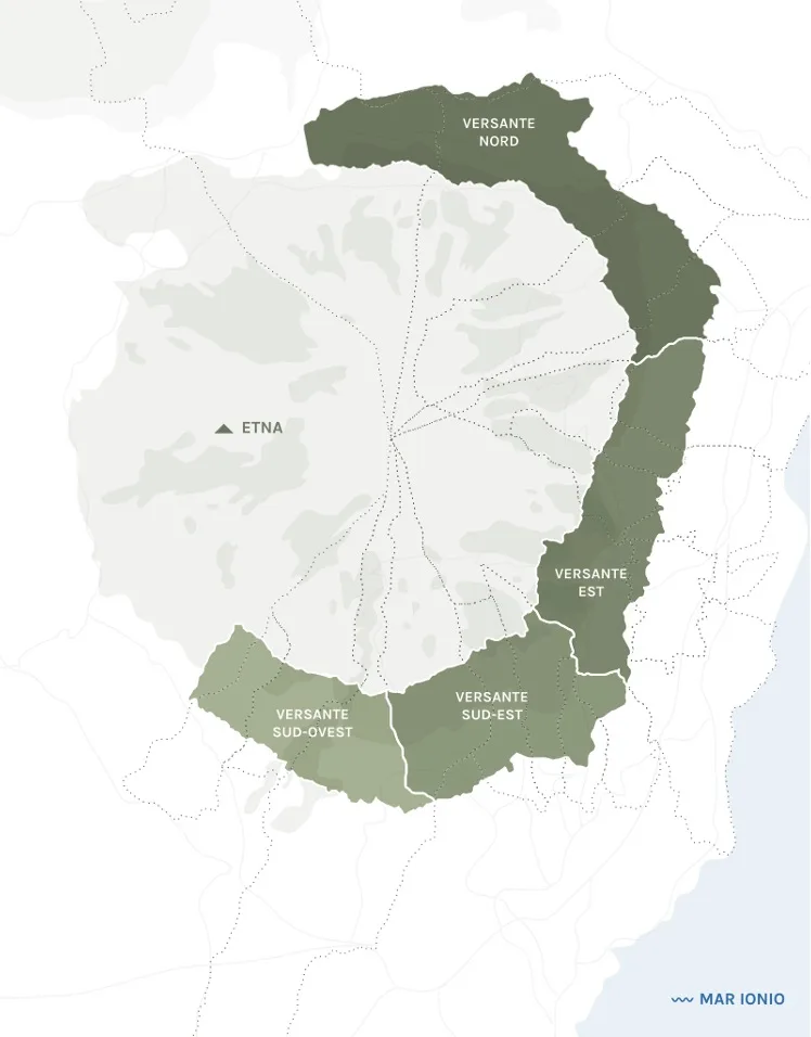 Mappa Versanti Etna DOC