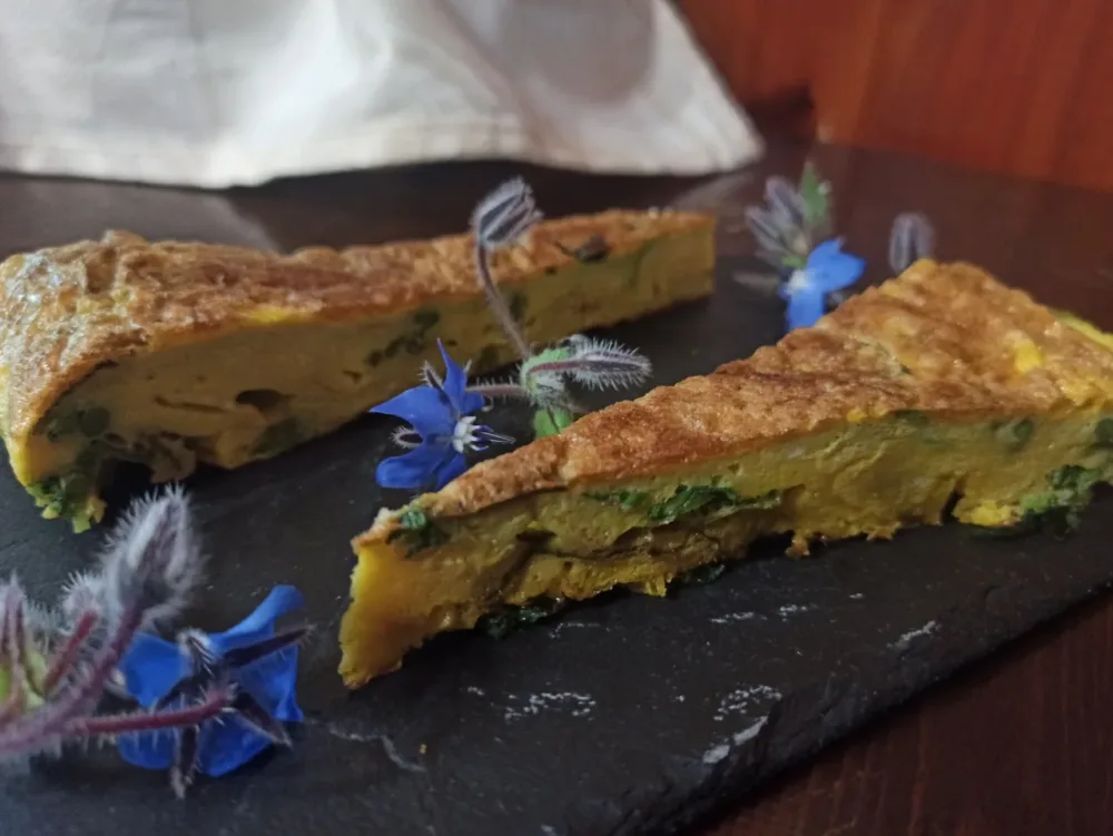 Millenium -La Frittata con Asparagi, Borragine e Aglio Orsino