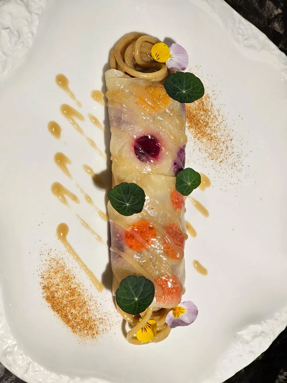 Spaghettone all’essenza di melanzana - Davide Zanonato