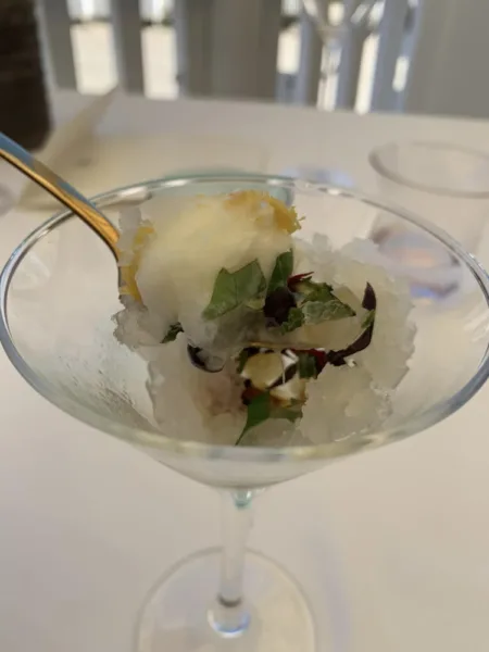 Uliassi a Senigallia, la granita di fine pasto