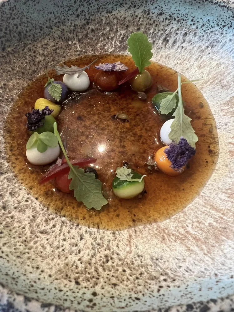 Daní Maison - Ndunderi di verdure in brodo di verdure e ortaggi arrostiti