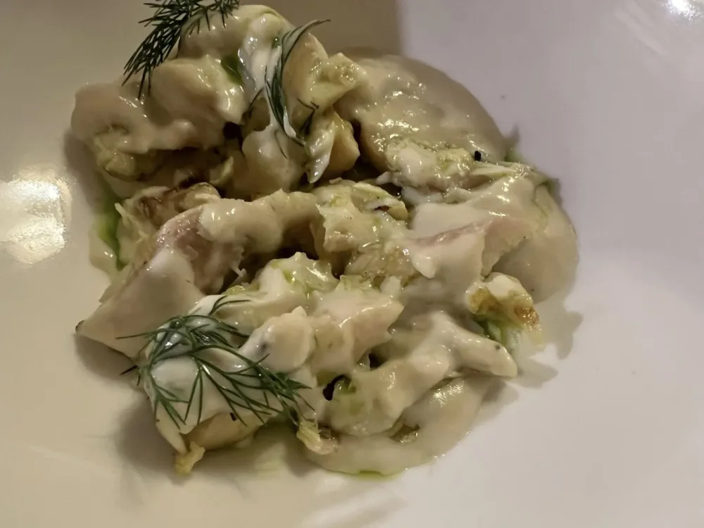 Zunica, trota, panna e rafano