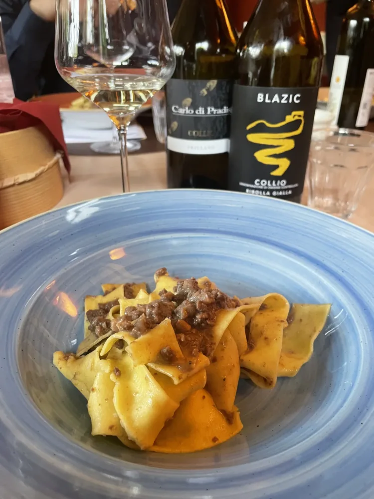 Collio DOC Ribolla Gialla Blazic e Pappardelle al Ragù