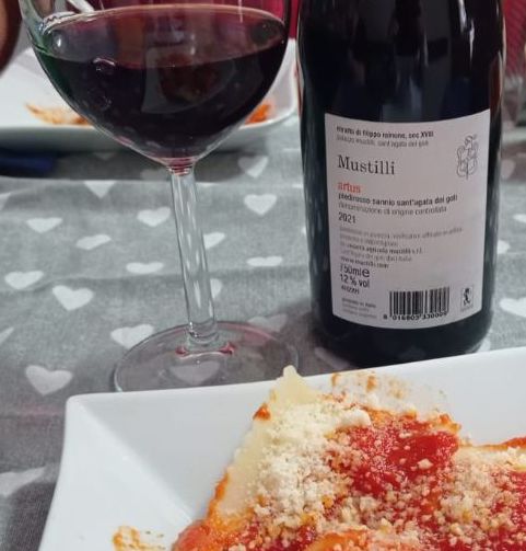 Controetichetta Artus Piedirosso Sannio Sant'Agata del Goti Doc 2021 Mustilli