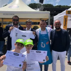 Iannucci con i piccoli pizzaioli