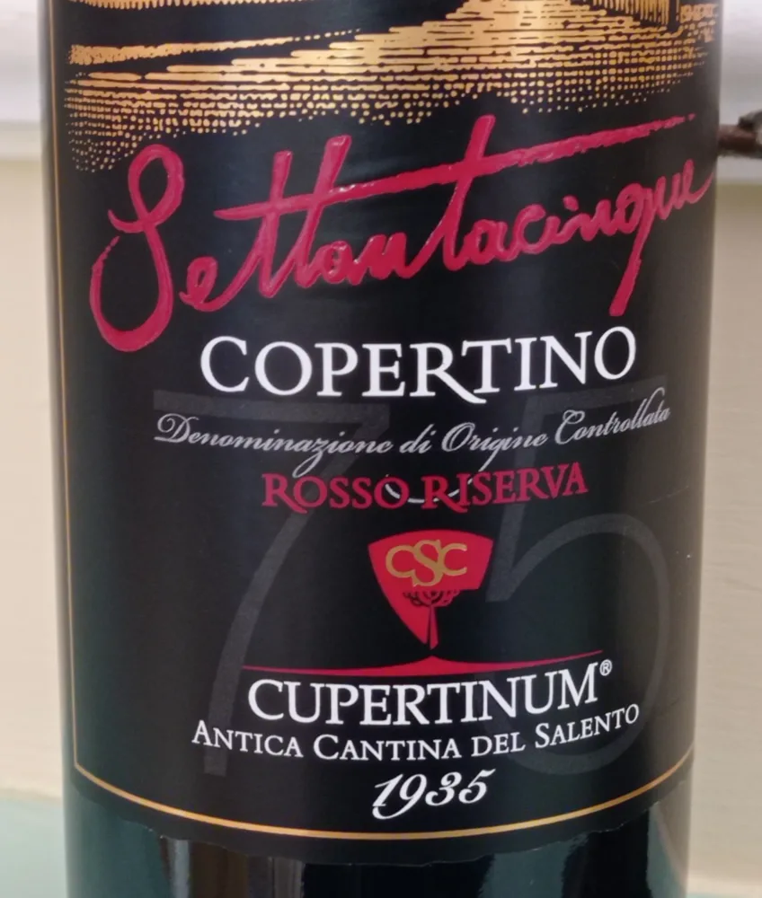 Settantacinque Copertino Rosso Riserva Doc 2009 Cupertinum