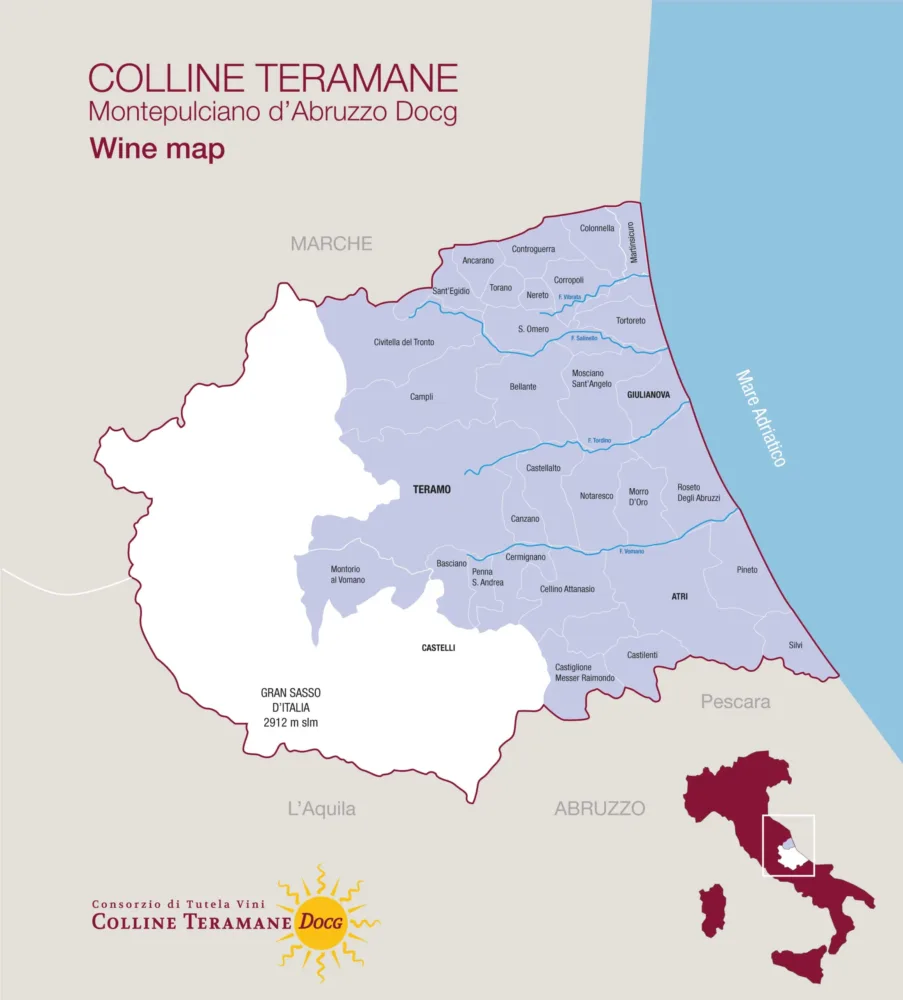 Wine Map Colline Teramane