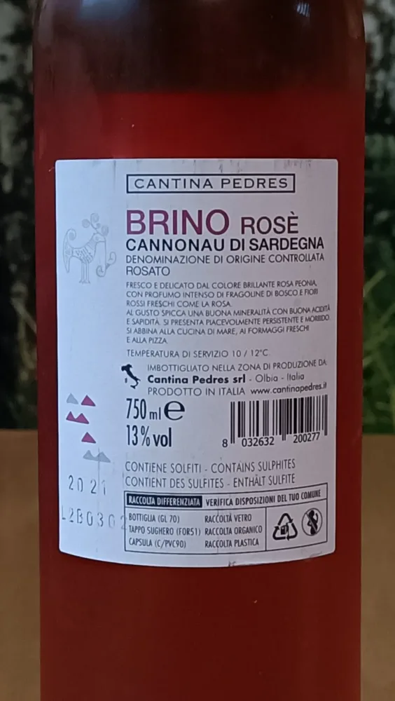 Cannonau di Sardegna Rosato Brino Rosé 2021