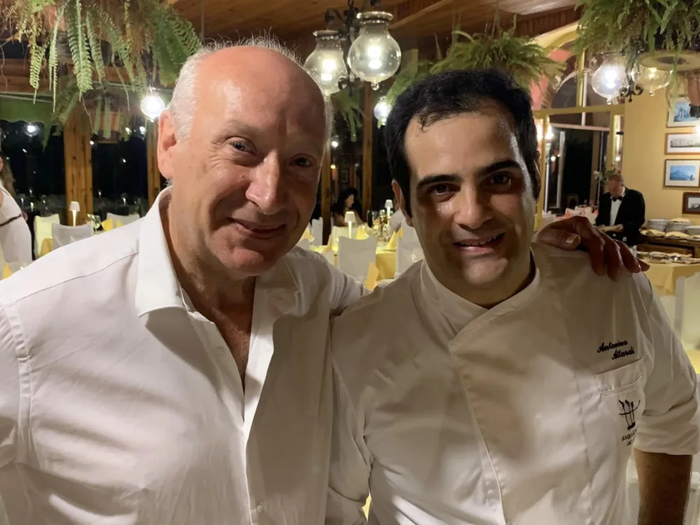 Antico Francischiello, il patron Francesco Gargiulo con lo chef Antonino Attardi