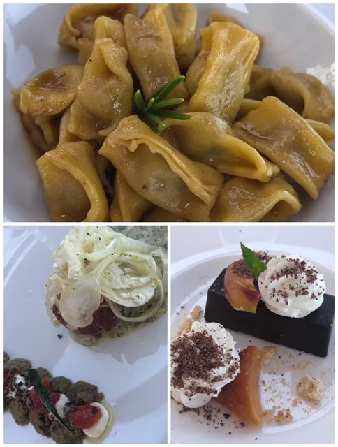 Alcuni dei piatti firmati da chef Tommaso Arrigoni