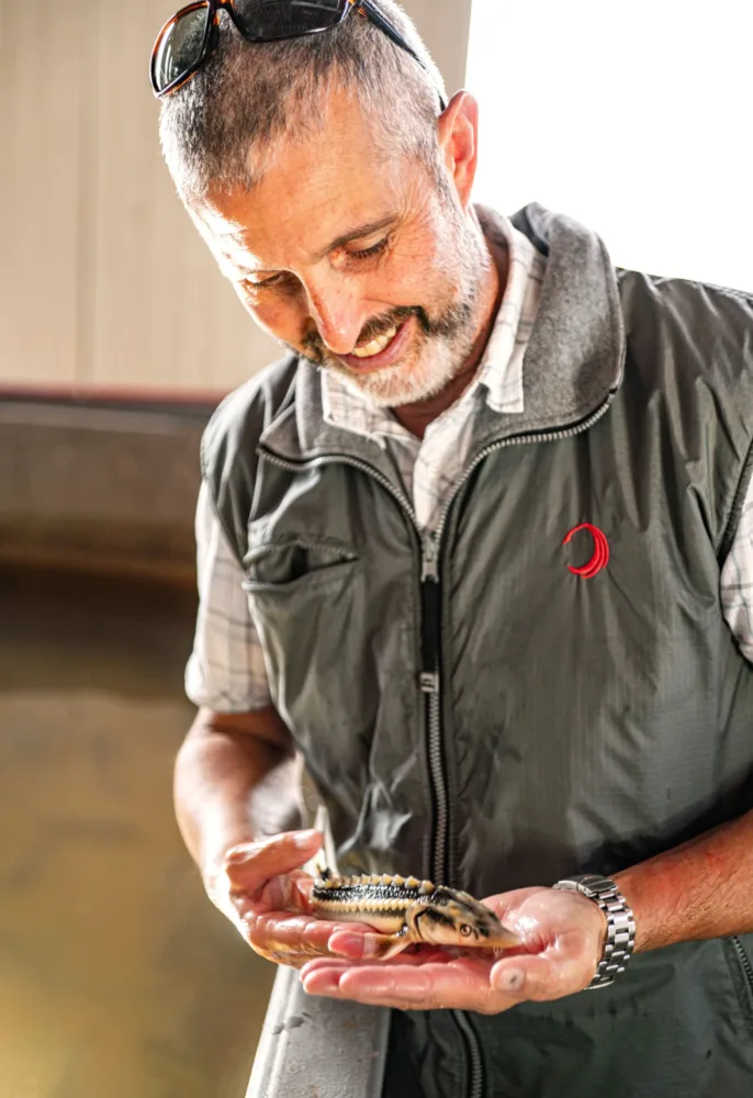 Saverio Bertinazzi con avanotto