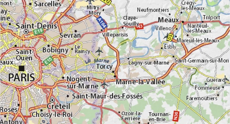 Mappa Michelin - Vallèe de la Marne