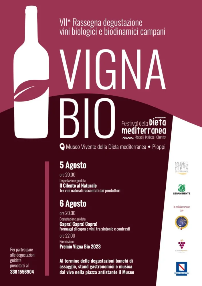 Locandina Vigna Bio Festival della Dieta Mediterranea 2023