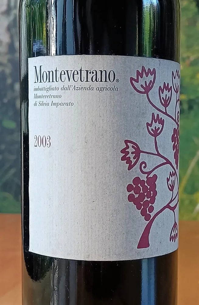 Montevetrano 2003 Etichetta
