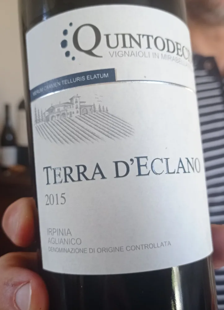 Terra d'Eclano Aglianico Irpinia Doc 2015 Quintodecimo