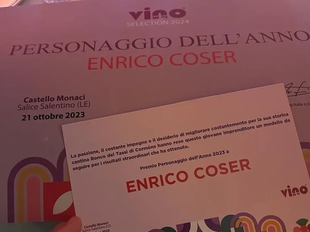 Enrico Coser Personaggio dell'anno_Winoway Selection 2024