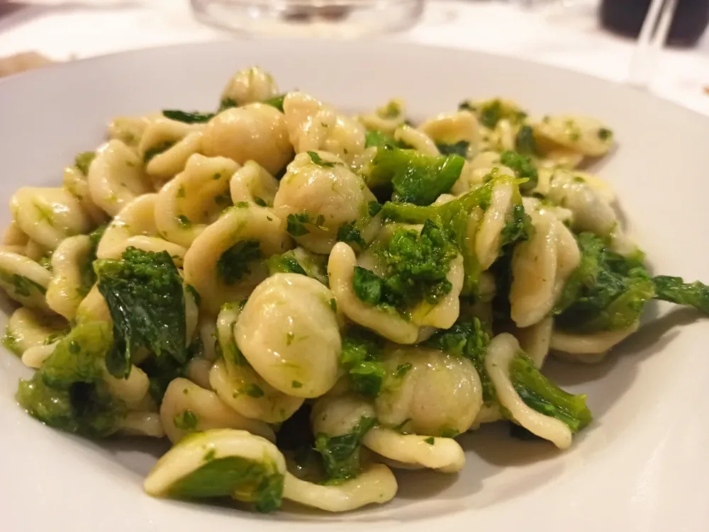 La Pace dei Sensi, Le Orecchiette alle Cime di Rapa