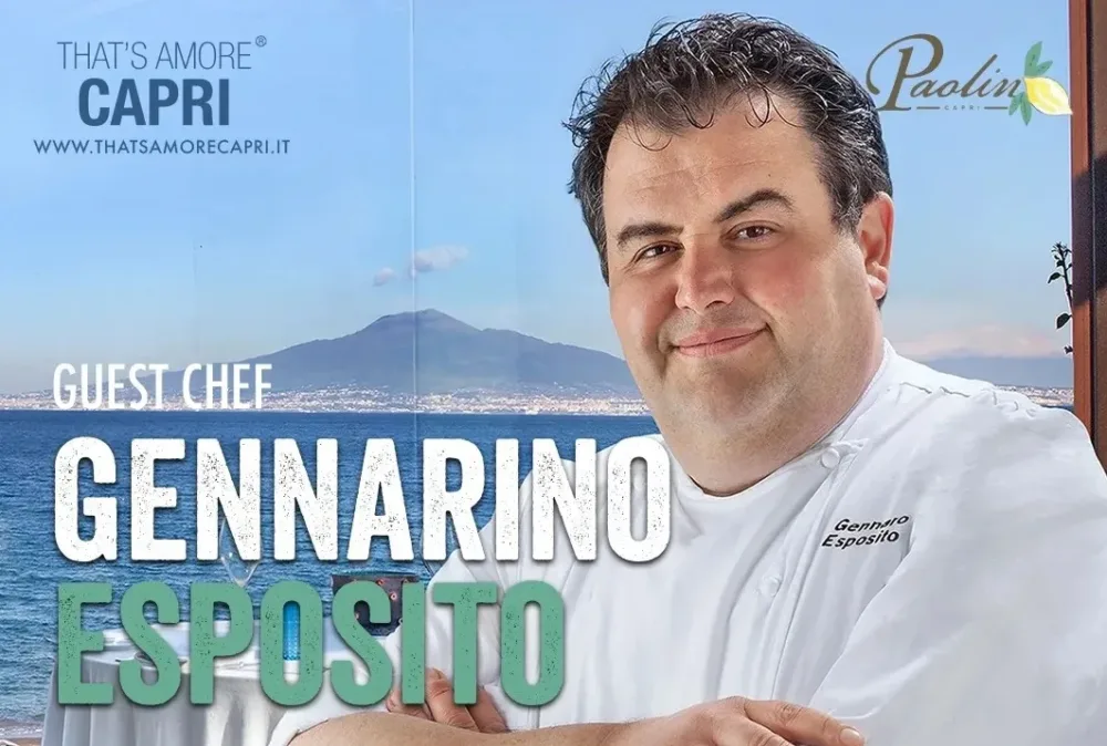 Locandina evento That's Amore Capri con chef Gennaro Esposito