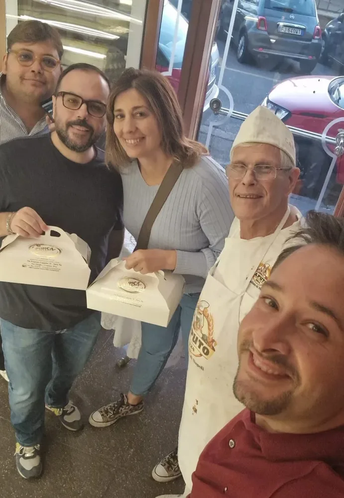 Sabatino Sirica con Ambrogio Vallo, Umberto Angelino, Nora Capece e Michele De Luca