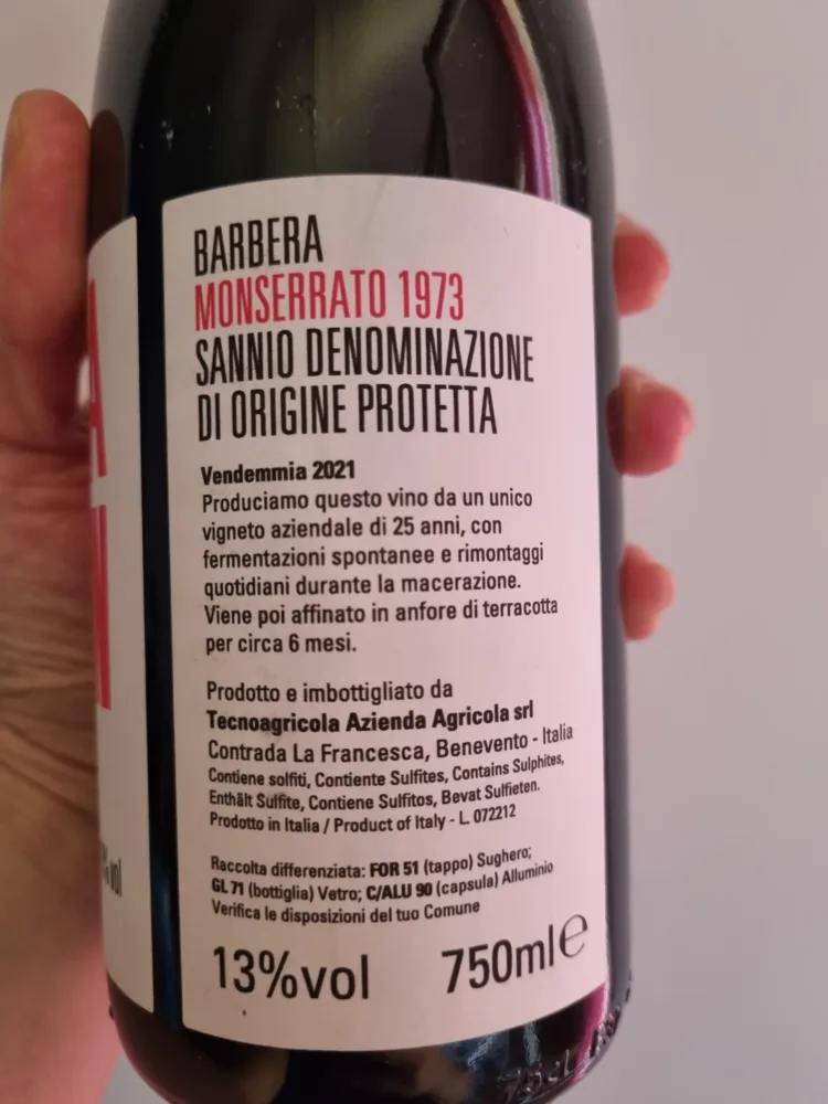 Barbera Sannio Monferrato