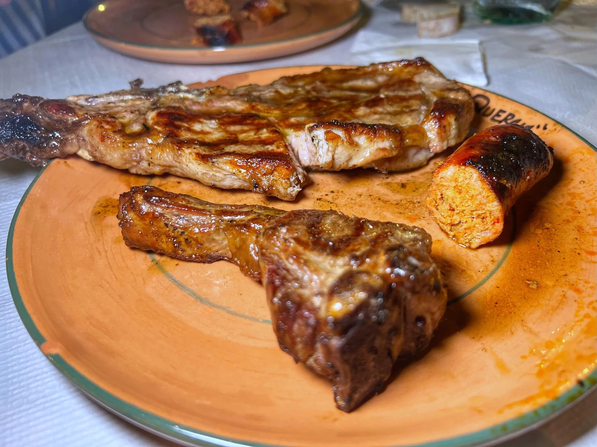 La carne alla griglia. La Quercia di San Nicola Arcella