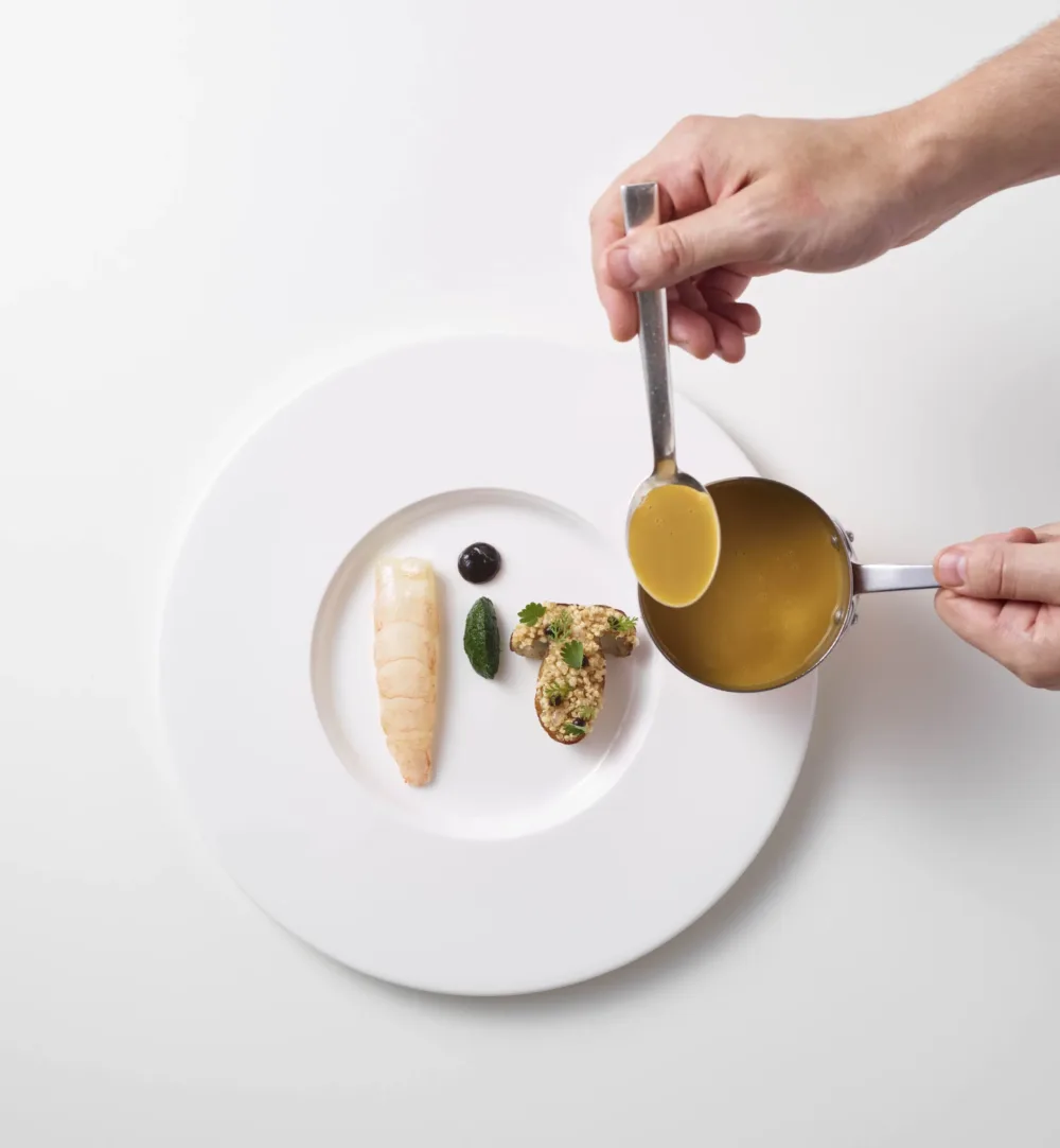 Antipasto -Scampo e porcino - Guido Paternollo, Pellico 3 Milano