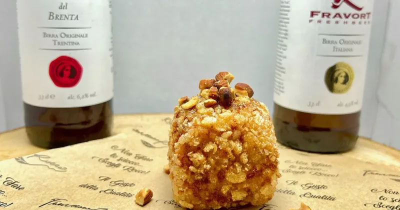 AranciRocco cotto in birra, Provolone del Monaco e speck IGP di Francesco Di Pietro