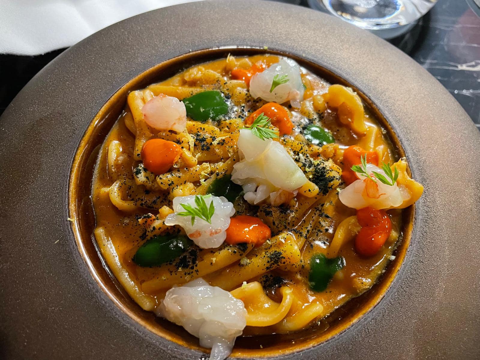 Pasta mista al Veritas restaurant