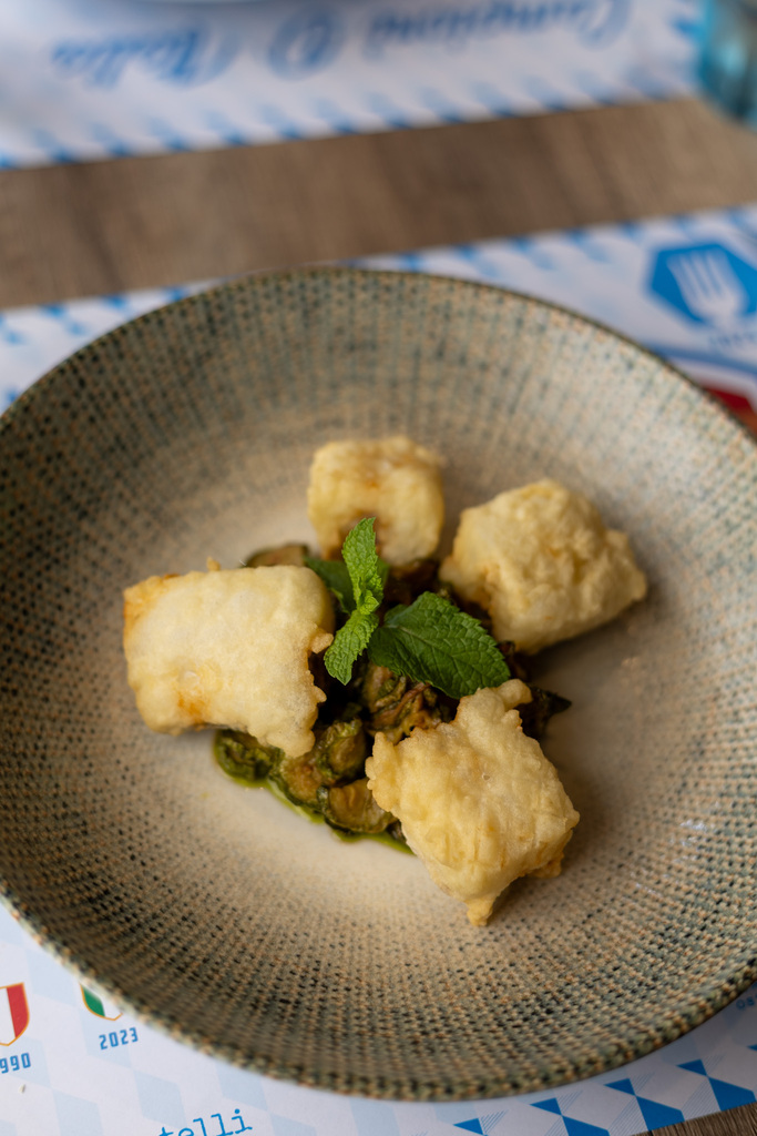 Ostaria Pignatelli, il baccalà fritto e le zucchine alla scapece