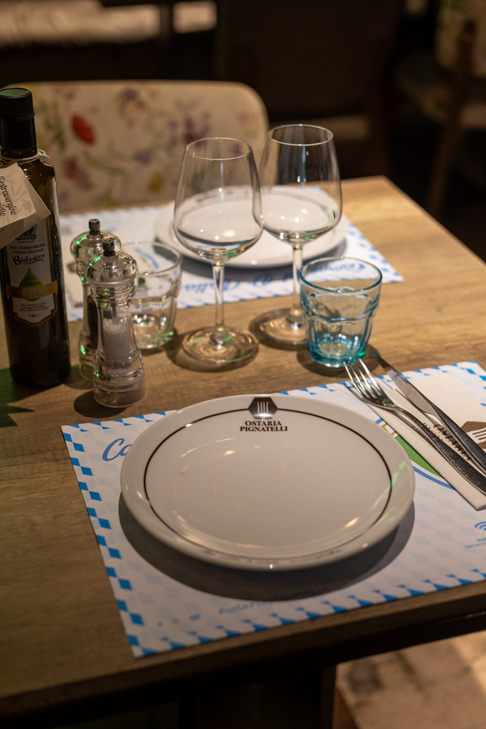 Ostaria Pignatelli, mise en place