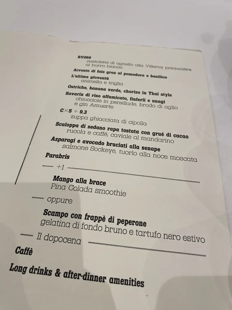 Ristorante Carignano - Menu LDDLM