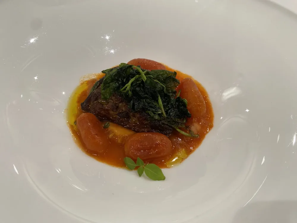 Ristorante Carignano - Scaloppa di foie gras, pomodoro e basilico