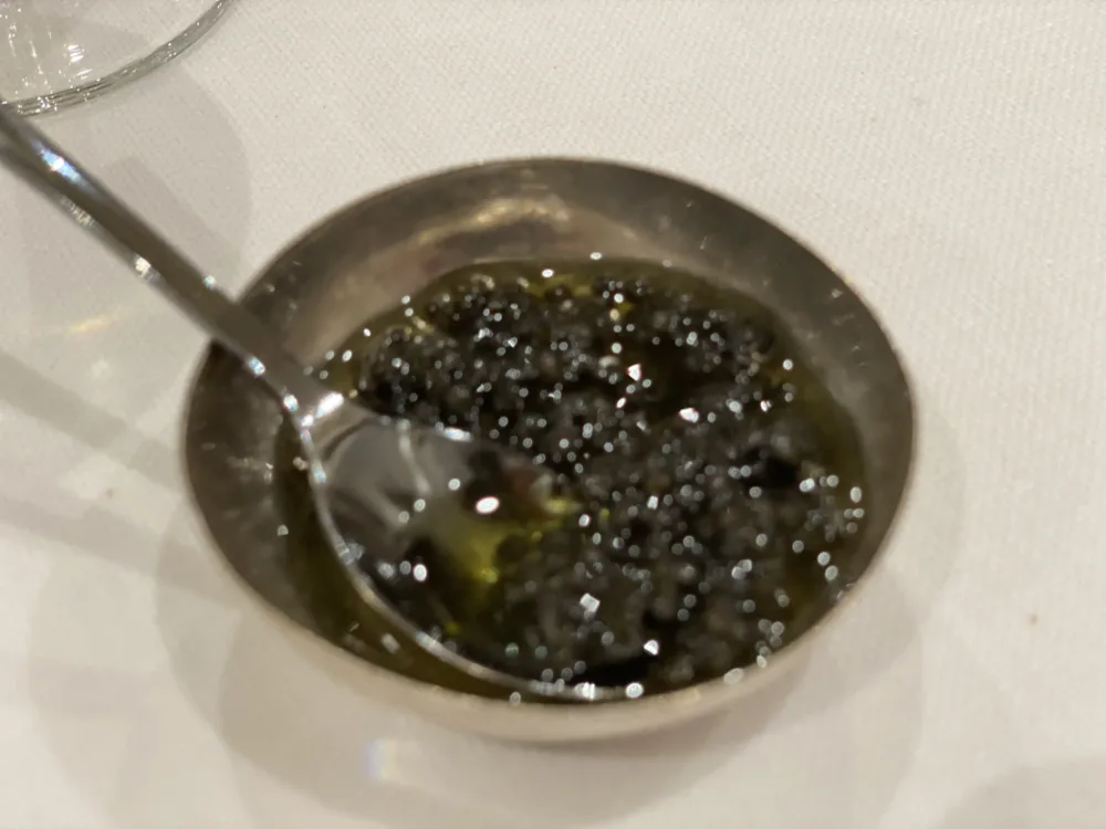 Ristorante Carignano - caviale al mandarino