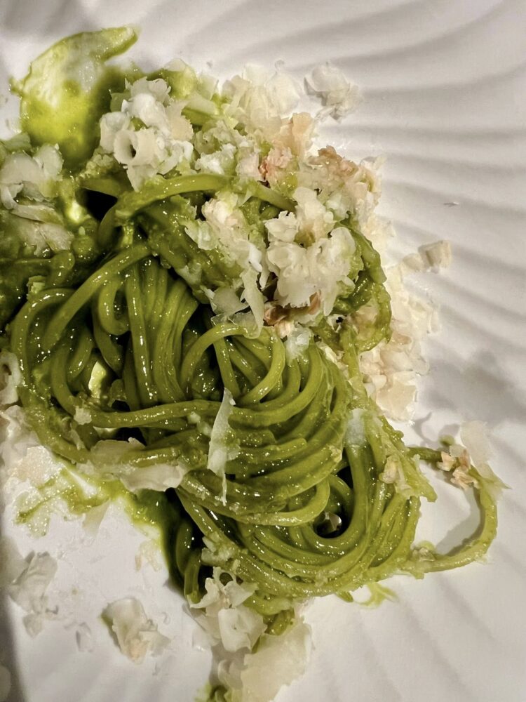 George Restaurant - Capellini con bergamotto e levistico e nobile di capra