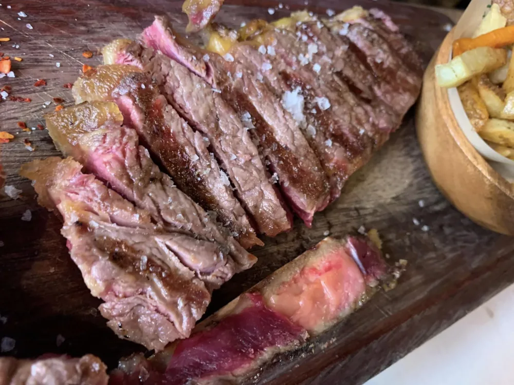 La Selva Barcellona, entrecote con patate fritte