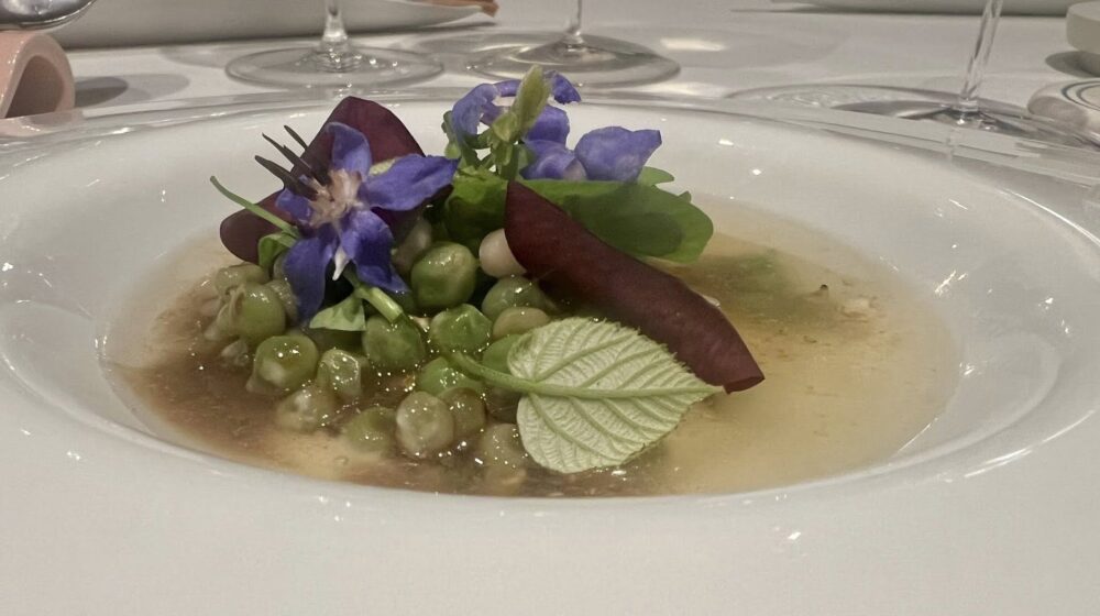 George Restaurant - Piselli con crema di parmigiano alla brace